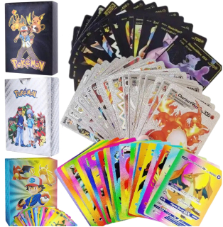 POKEMON KARTY 3v1 165 kusov DÚHOVÁ ČIERNA STRIEBORNÁ