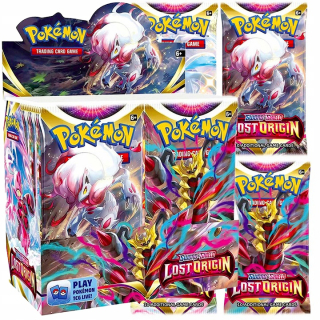 Zberateľské karty Pokemon Lost Origin 360 ks. + 2× KARTY POKEMON OBSIDIAN FLAMES TAŠKA S 10 KARTAMI