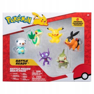 Balík Pokemon BATTLE FIGURE 6 – obsahuje 2-palcový Sableye, Axew, Snivy, Tepig,