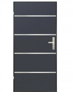 Exteriérové dvere - Poľské technické dvere * inox 04 * antracit