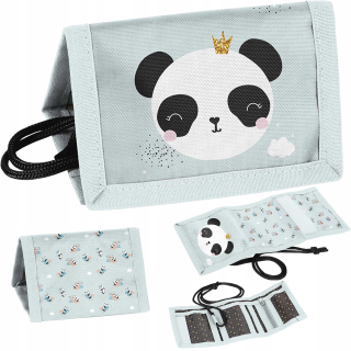 Detská peňaženka - Detské portfólio panda medveď pre školské dieťa