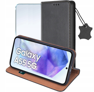 Flipové puzdro CosmoTel pre SAMSUNG GALAXY A54 5G PUZDRO NATURAL KOŽENÉ viacfarebné