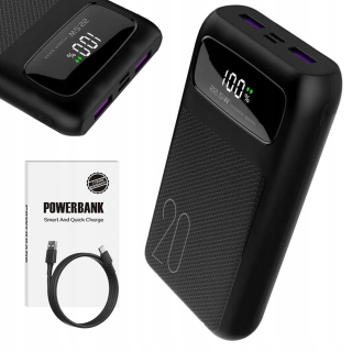 Powerbanka 20 000 mAh čierna