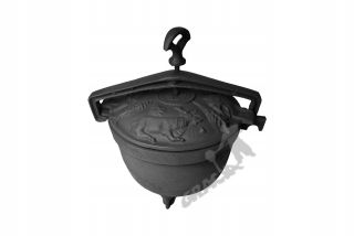 POĽOVNÍCKA KUCHYŇA Č. 3 - 5L LIATINA NA KLAPKU CAMPFIRE RETRO