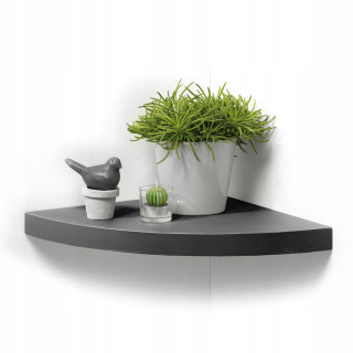 Homea MDF polica 25 x 25 cm antracit