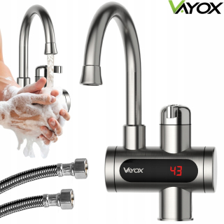 OKAMŽITÝ OHRIEVAČ VODY ELEKTRICKÝ OCEĽOVÝ DISPLEJ 3000W VAYOX FAUCET