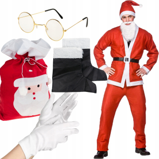 MIKULÁŠKY OUTFIT + DOPLNKY TAŠKA NA fúzy TOPÁNKY CHICK PLNÉ ŠATY