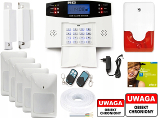 Poplašný systém - Káblové alarm LCD GSM App Syrena Polski 5 Pir