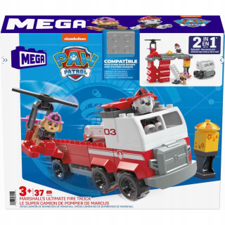 Stavebnica, slamky - Pes Patrol Mega Bloks viacpracovaný hasičský vozík
