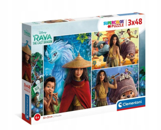 Klasické puzzle - Puzzle Clementoni 3x48 Raya a posledný drak