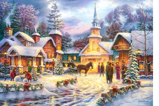 PUZZLE zimne mesto C-151646-2 1500 ks