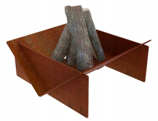 Záhradný krb CORTEN STEEL 50x50x20cm - VIRIDI