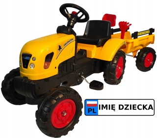 Šliapací traktor s prívesom + typový štítok
