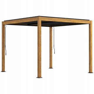 Pergola 3x3 m, záhradný altánok, balkón, hliník