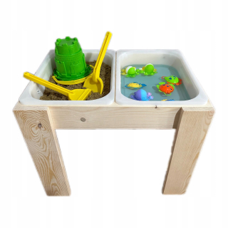 Montessori senzorický stôl, kocky, piesok, voda