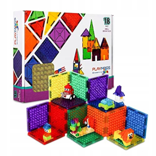 Magnetické dlaždice Playmags, magnetické stavebné tehly, exkluzívny magnetický blok