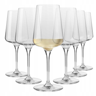 Krištáľové poháre na biele víno INFINITY KROSNO, 6 kusov (400 ml)