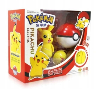 Rozprávková figúrka - Skladacia figúrka Pokémona Pikachu na Pokeball Clip