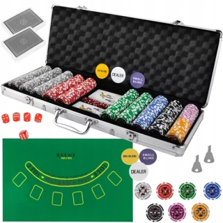 Poker - Sada 500 žetónov v kufríku