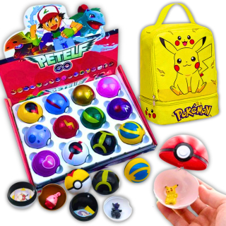 Súprava pokémonov 12 figúrok + 12 pokeboll + taška pre fanúšikov pokémonov