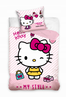 Bavlnené obliečky 160x200 Hello Kitty Cats