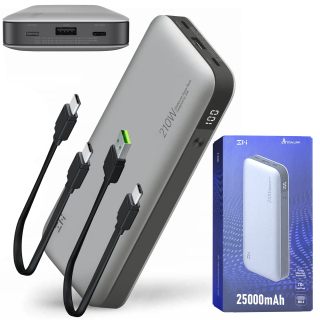 Power Bank 25000 mAh 210W Zmena na notebook tel