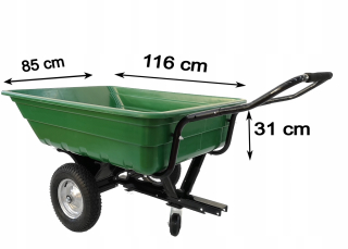 Prepravný príves fúrikový vozík 300 l 500 kg sklápač