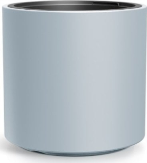 Kvetináč Prosperplast 39 cm x 39 x 38 cm priemer 39 cm plastový odtieň sivej a striebornej