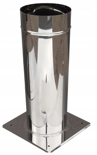 Nerezový komínový nadstavec Ø 200 mm s montážnou základňou