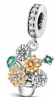 Charms Pendant Kytica Charms Flowers Charms Prívesky Silver s925
