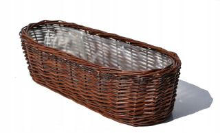 Prútený poťah na obchod 50x21x14 cm tmavohnedé prútie