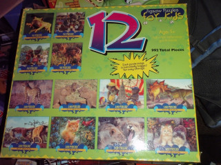 Puzzle 12v1 4x48 + 8x100 dielikov. ZVIERATÁ Jedinečné