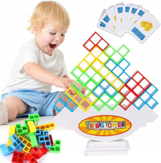 Logická hra Tetris na vyvažovanie blokov 64 blokov