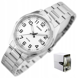 Casio pánske hodinky COOLER strieborný dátumovka, čitateľné čísla + GRAVÍROVANIE KRABIČKY