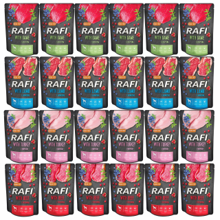 RAFI Mokré krmivo pre psov Dolina Noteci mix príchutí 24 x 300g