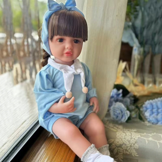 BÁBIKA REBORN ROSALIE BEBE BÁBIKA AKO DARČEK PRE DETI 55CM, 2 roky +