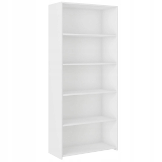 Mobene Moderný regál 80 cm x 180 cm x 30 cm biely