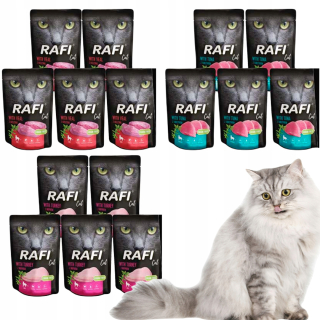 Mokré krmivo Rafi Cat, mix príchutí, 6 kg