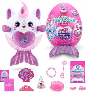 Súprava plyšových mačiek ZURU Rainbocorns Mermaidcorn Surprise