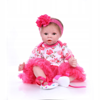 Simulácia bábiky Reborn baby silikónová bábika 55CM