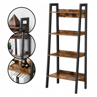 Polička Songmics Vasagle 56 cm x 137,5 cm x 34 cm odtiene hnedej
