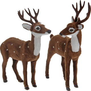 Vianočná postavička -  Dewess Deer Stander Decoration Brown 26 cm čelenka