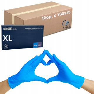 Jednorazové NITRILOVÉ rukavice BEZ PÚDROVÉ ZARYS modré veľkosť XL 1000 ks.