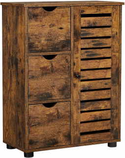 Šatníková skriňa Songmics Vasagle 60 x 80 x 30 cm odtiene hnedej zásuvky