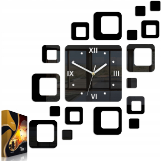 Nástenné hodiny ModernClock, čierne, 60 cm