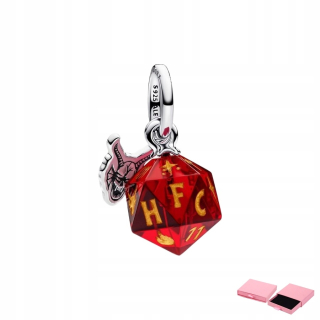 S925 Strieborný prívesok Stranger Things Hellfire Club Cube Charm