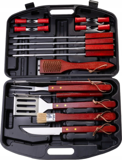 SÚPRAVA GRILOVACIEHO NÁRADIA KUFRIEK NA GRILOVANIE BBQ 19 KUSOV