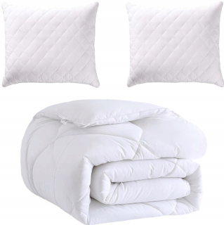 Antialergický letný set prikrývka 160x200 a 2 vankúše 70x80 - pikované, mikrovlákno