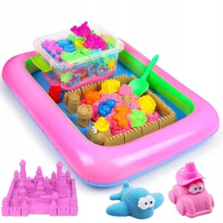 XXL BAZÉNOVÁ SET + 3kg KINETIC SAND formičky lopata na piesok vedro