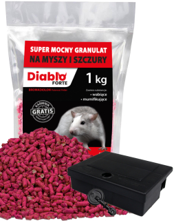 Nástraha na myši a potkany - SILNÝ JED jed MYŠI POKRKANY granule 1kg